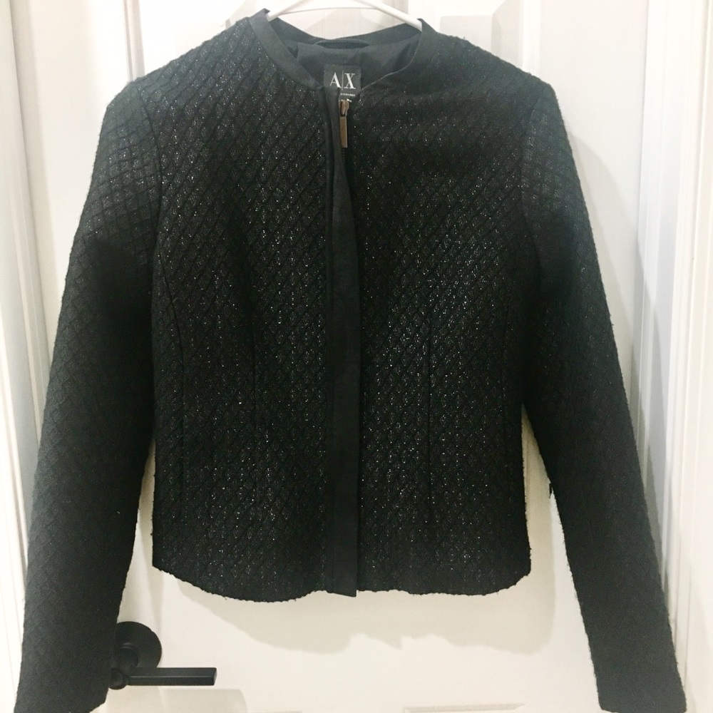 SOLD 🎈Armani Exchange Crop Black Blazer Size S